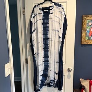 Emerson Fry Indigo and White Kaftan